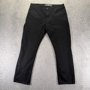 Xray Jeans Mens 36x30 Black Cotton Denim Straight Leg Workwear Stretch Travel